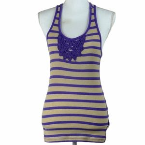 Lei Racer back striped tank top